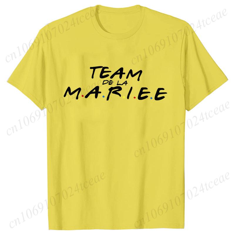 Friends Bachelorette EVJF Party T-shirt French Girls Single Farewell Tops Team Bride Bridesmaid Tees Bridal Shower Wedding Shirt