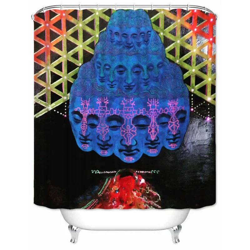 

3D Printed Alex Grey Shower Curtain Waterproof Bathroom Polyester Fabric Psychedelic Bathroom Curtain With 12 Hooks Bath Screen W60H190(CM)-1 Pcs
