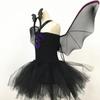 3Pcs Bat Wing Tutus Dress Headband Set Halloween Vampires Cosplay Costume Set for Kids Girls Bat Costumes Accessories