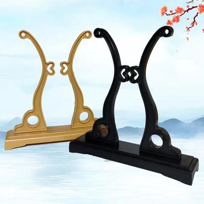 Chinese Style Craft Wedding Party Hand Fan Stand Room Display Round Fan Fan Display Base Decorative Hand Fan Holder Home Decor