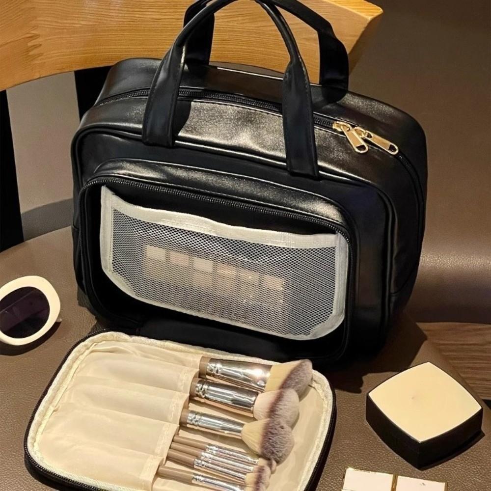 Storage Cosmetic Container Handle Travel Wash Pouch Fashion Makeup Bag  Trips