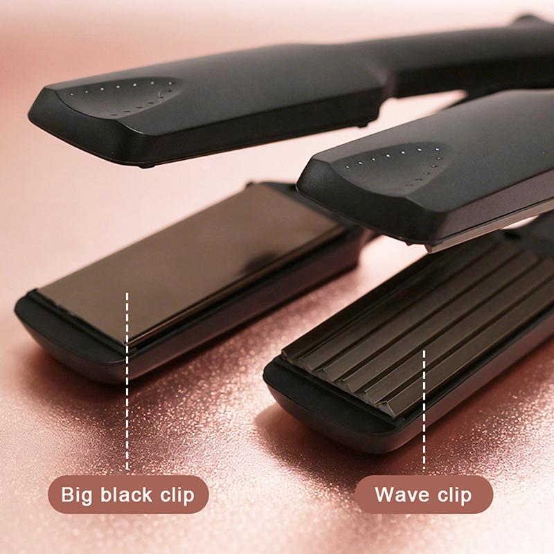 Ceramic Hair Straightening Irons Dual Use Professional With 30S Fast Warm Up For All Hair Types