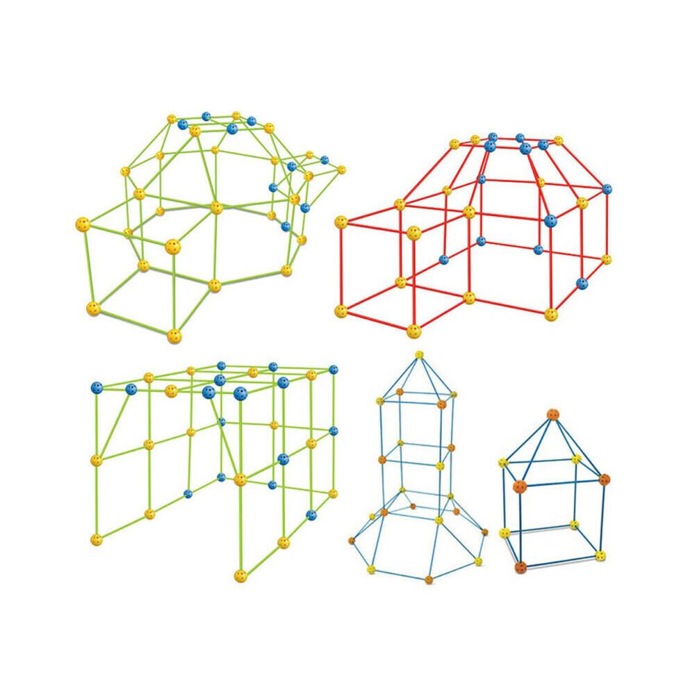87Pcs Build Your Own Den Set Kit DIY Tent Children Developmental Toys Gifts