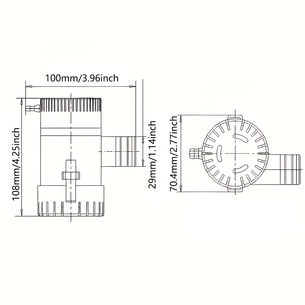 12V Vacuum Water Pump Submersible Marine Boat Bilge Pump 1100GPH Water Pump Used In Boat Seaplane Motor Homes Houseboat