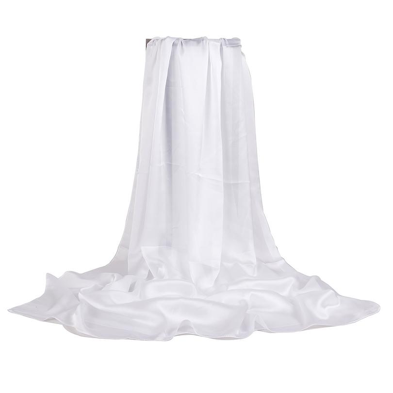 [BYSIFA] Chinese Silk Scarf Winter Women Long Satin Scarf Shawl Luxury Wine Red Scarves Simple Muslim Plain Head Scarf 180*90cm