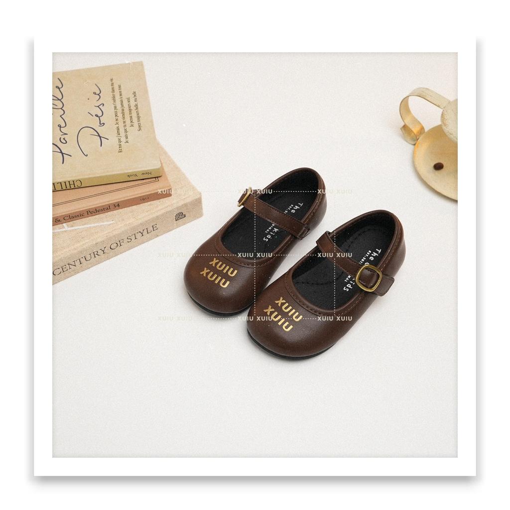XSHX "Li Qi" Retro Round Head Small Leather Shoes Girls Small Ladyshoes Leather Shoes Spring and Autumn [Wenzhou Shoes]