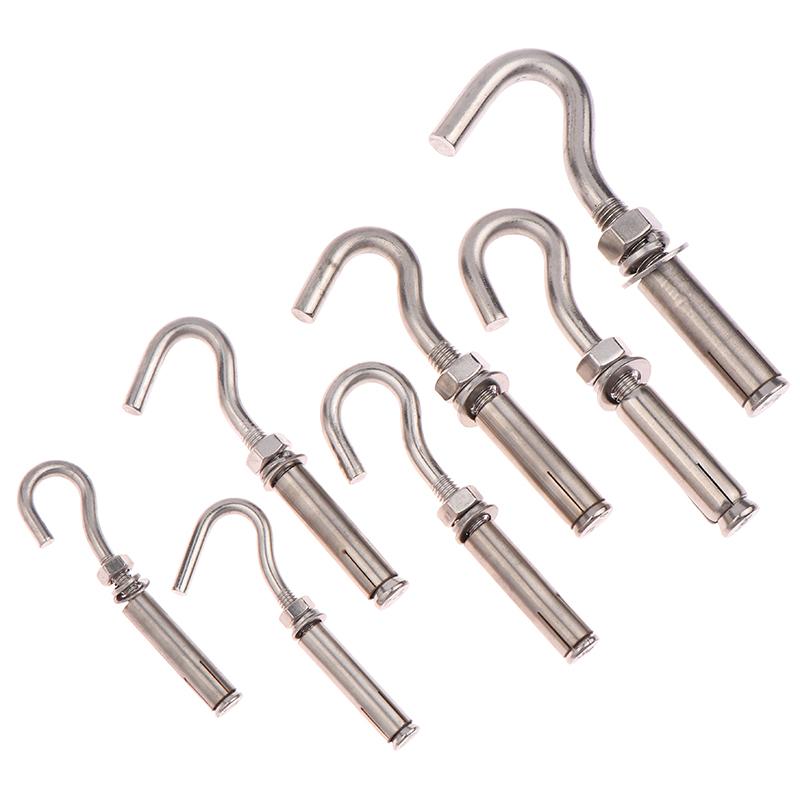 2 Stück M6 M8 M10 M12 304 Edelstahl Expansionshaken Betonwandankerbolzen Becher Geschlossen Federöffnung Hülse Befestigungselement