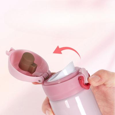 Cartoon Girls and Children Bounce Cup 304 Stainless Steel Thermos with Lock Student Cups Gift Cups