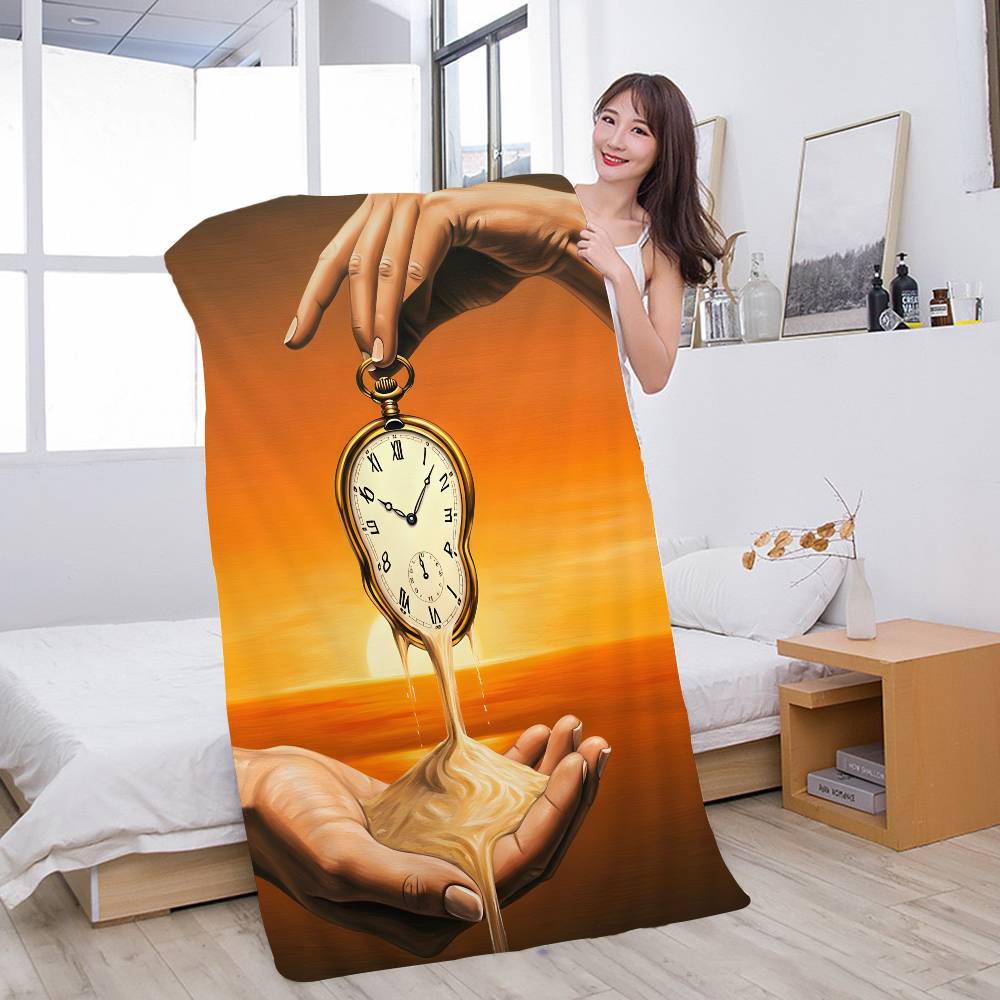 S-Salvador Dali Abstract Art Microfiber Printed Beach Towel Mountain Climbing Yoga Beach Swimming Running Absorbent Soft Towel