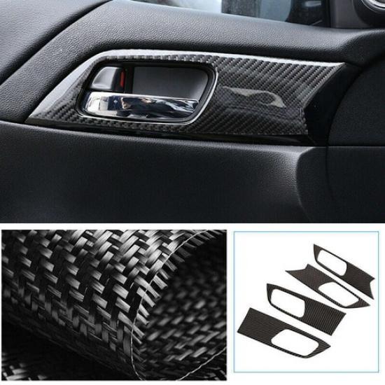 For Honda Accord 2013-2017 Real Carbon Fiber Interior Door Handle Cover Trim Kit