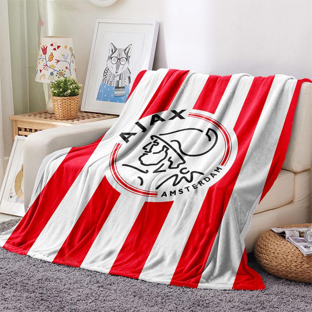 1PC AFC Ajax Patterned Flannel Blanket Suitable For All Seasons for Home Decor Warmth and Comfort Gifts Holiday Present
