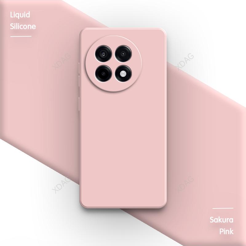 High Qualtiy Phone Case for OnePlus Ace 5 Ace5 Pro Ultra Racing 5Pro 5G Liquid Silicone Square Internal Flocking Soft Back Cover