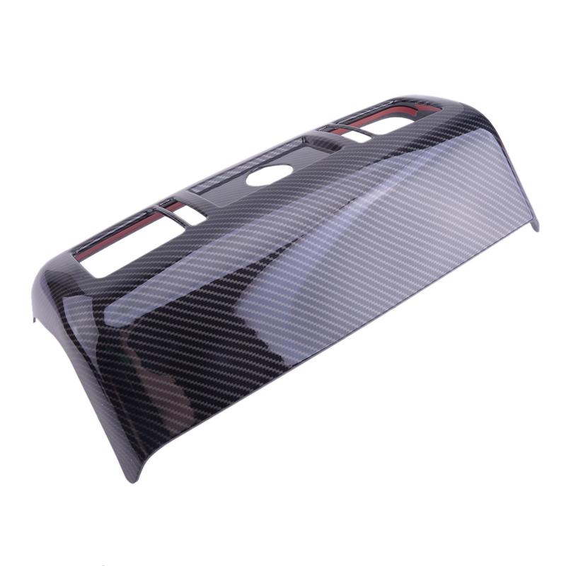 Black Carbon Fiber Style Inner Armrest Rear Air Vent Cover Trim Decorative Frame fit for Toyota Tundra 2007 2008 2009 2010-