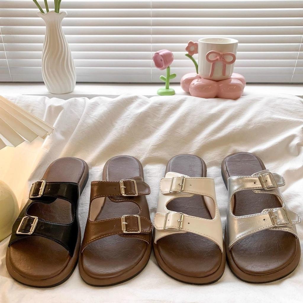 Cool slippers female summer wear 2025 new fairy style with skirt platform beach sandals fashion satin one-word drag