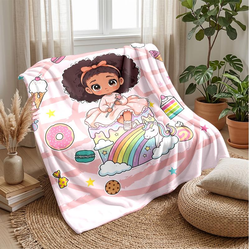 Stuffed Animals and Color Balls Theme blanket Lightweight Warm Flannel Blanket Decorative Throw Blanket for Home Decoration