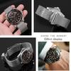 For OMEGA Seamaster 007 No Time To Die Limited Edition 20mm Strap De Ville Milanese Mesh Bracelet Stainless Steel Watch Band