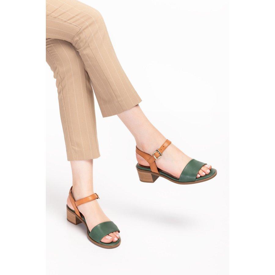 Women's Genuine Leather Mid-Heeled Casual Sandals