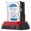 Vše v 1 duální 2,5palcová/3,5palcová dokovací stanice SATA/IDE HDD se čtečkou karet a rozbočovačem
