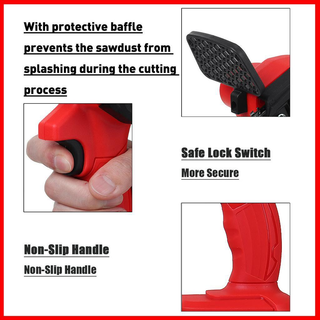 1500W 4inches Mini Electric Chain Saw Wood Cutter Cordless Electric Saw 24V One-Hand Saw