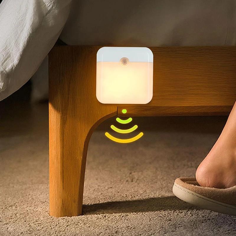Wireless Wall Lamp Motion Sensor LED Night Light USB Rechargeable Night Lamp Bedroom Kitchen Stair Hallway Wardrobe Closet Light