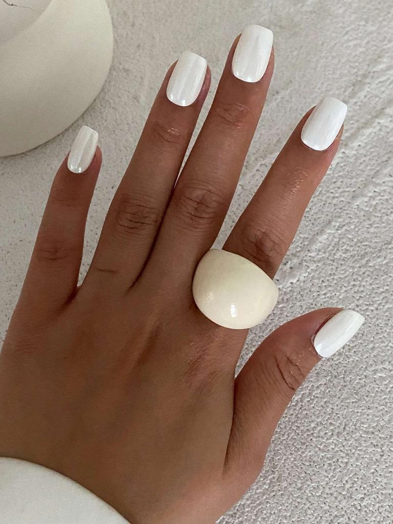 Vintage Nieregularne Gładkie Pierścionki z Żywicy Plastikowej dla Kobiet Nowy Trend Boho Geometryczne Pierścionki na Palec Estetyczna Biżuteria na Imprezę