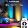 SHGO-Outdoor LED Spot Light RGBW Low Voltage Landscape Light 6W Waterproof Color Change Remote Control For Lawn Path Garden