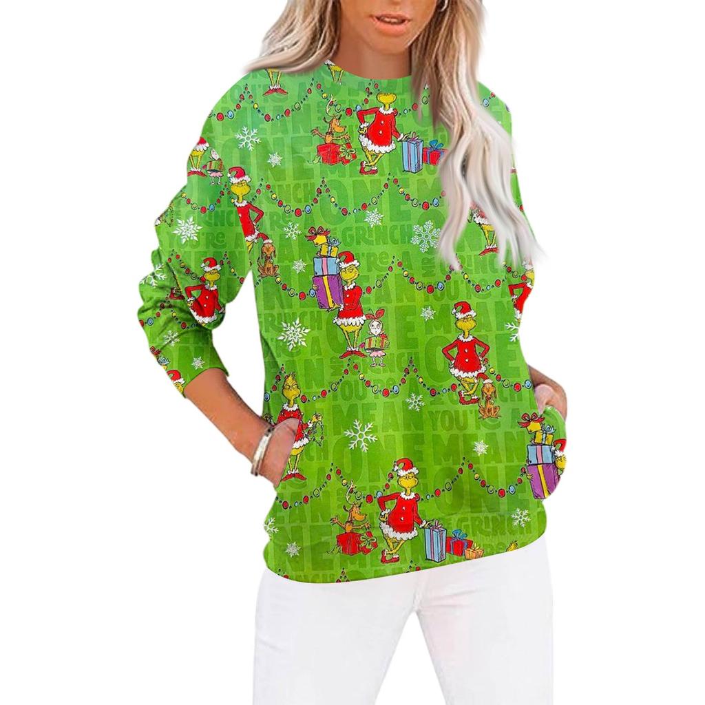 Christmas Sweatshirts For Women Sweater Cute Shirt Fall Pullover Top