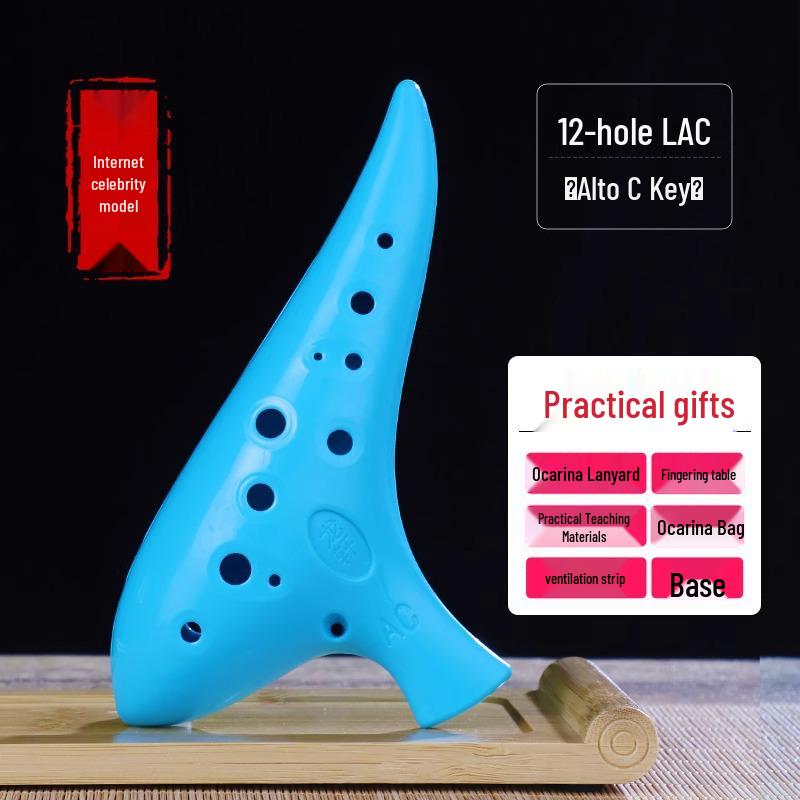 12-Hole Alto AC Ocarina: Stylish Beginner Instrument for Students