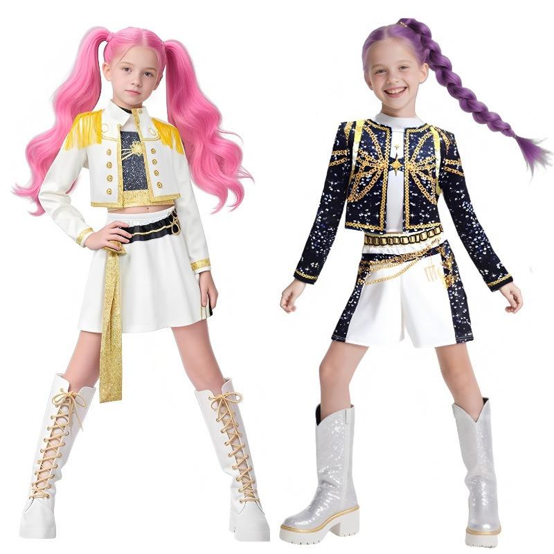 Hexenjagd Gruppe Hexenkostüm Rumi Zoe Mira Koreanischer Wellen Mädchengruppe K-Pop Kinder Kinderkleidung neu weiblich