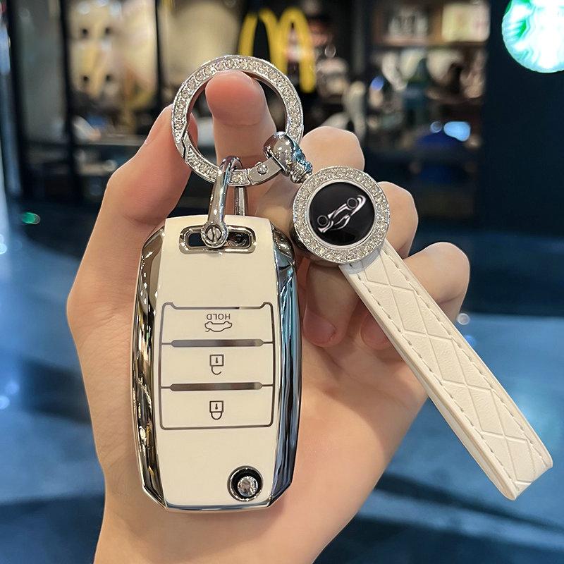 Tpu Auto Key Fob Cover Case Fit For Kia Rio 3 K2 K3 K4 K5 Sportege Picanto Optima Soul Ceed Sorento Forte Stinger Cerato Key Ring