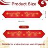 2 Pcs Chinese Dragon Printed Table Runner 13x72Inch China New Year Decorations Red Table Cover for Spring Festival Kitchen Dining Tables Decoration