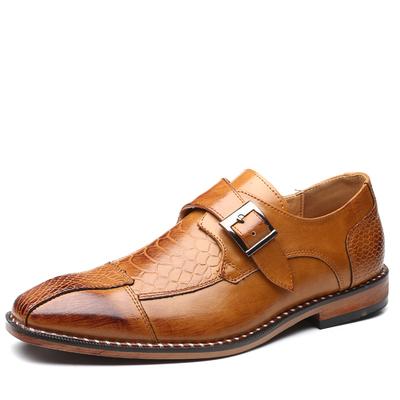 Nouvelles Chaussures de Mode de Luxe Pointues Motif Crocodile Sangle Unique Homme Mocassins Décontractés Chaussures de Ville Formelles Sapatos Tenis Masculino
