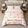 Custom Name Pompompurin 3Pcs Duvet Cover Set Personalized Text Bedding Pillowcases Bedroom