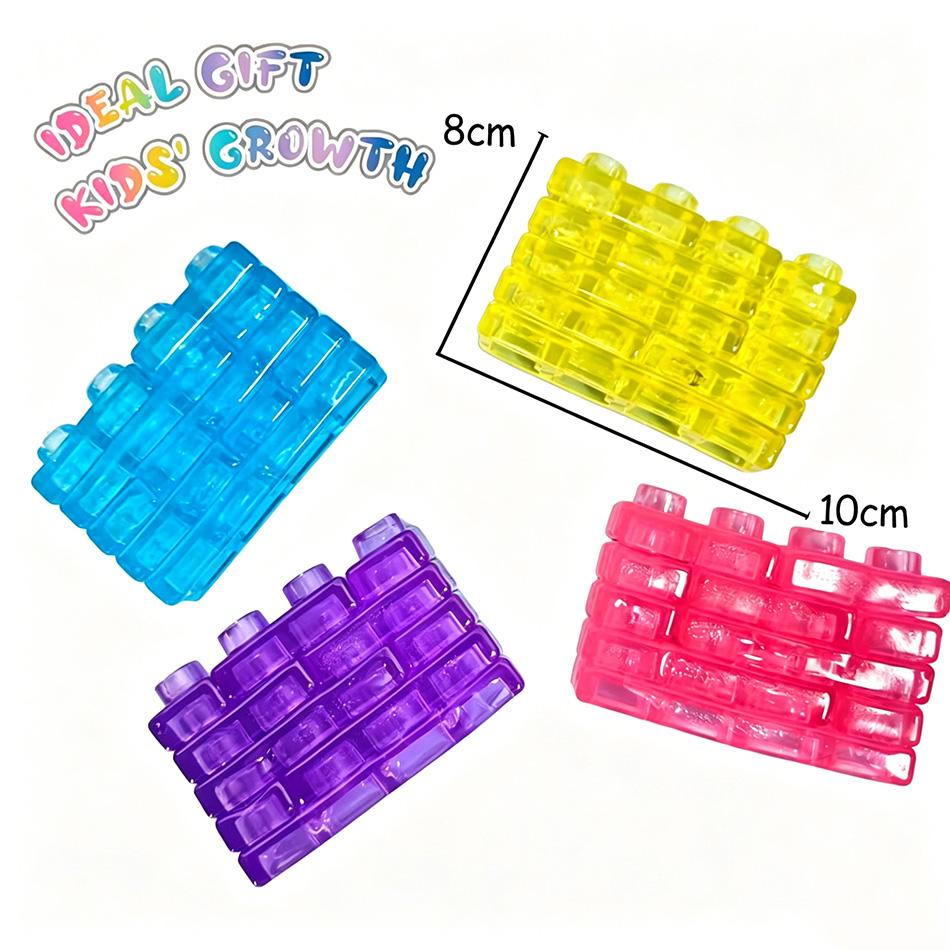 Transparante Kristal Zachte Gummy Jelly Bouwstenen Squishy Rekbaar Speelgoed Voor Kinderen Creatieve Tafelspellen Verzamelbaar Speelgoed Cadeaus