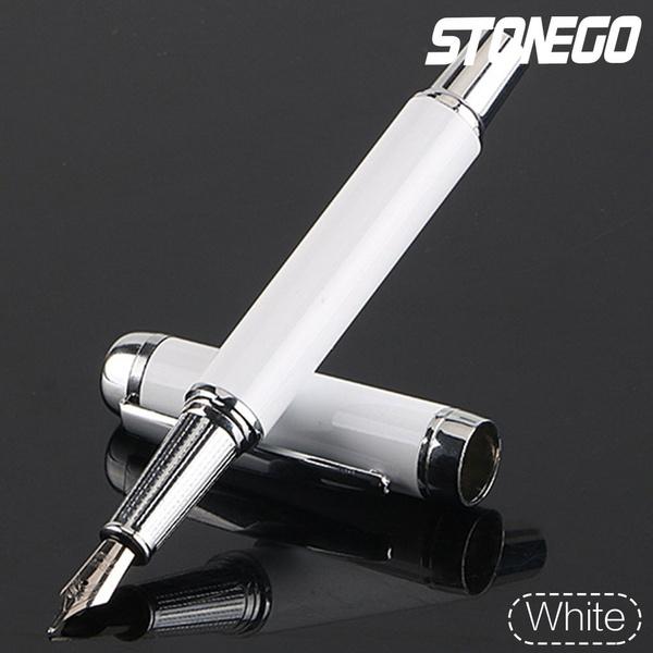 

STONEGO Metal business gold nib Upscale Business Office School Conference Stationery Writing Supplies Chic fountain Pen Gift Pen белый