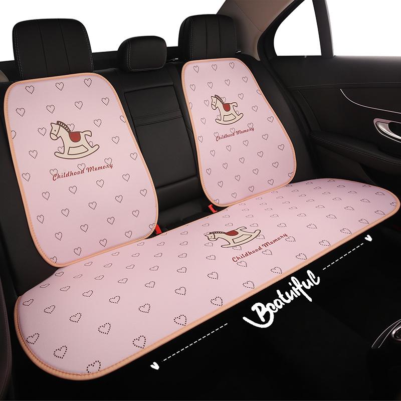 Cute Horse Cartoon Car Seat Cushion for Volkswagen Golf, T-Cross, T-Roc, Tayron, Bora - All Seasons