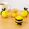 2Pcs Cute Bee Shape Toothpick Box Plastic Special Toothpick Holder Bee Toothpick Dispenser  Office