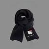 Knitted scarf winter thickened warm versatile wool cute kitten Japanese imitation skin-friendly knitted scarf