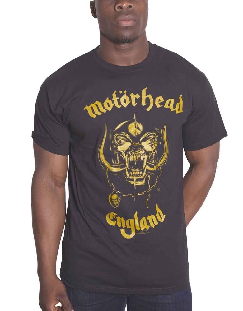 Motorhead T Shirt England Gold Warpig Band Logo Official Mens New Black Unisex T-Shirt XXXL