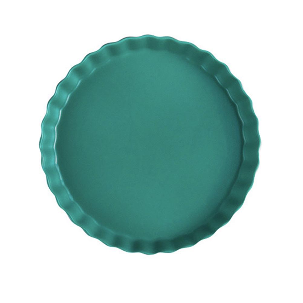 Keramický talíř Tmavě zelený Stylový servírovací talíř Vhodný na Párty Banket Oslavu Narozenin Kuchyň Jednoduchý talíř na sushi