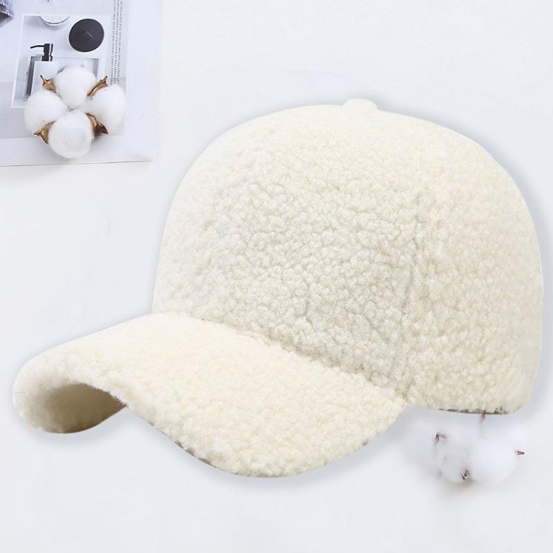 

Осенне-зимняя бейсболка из овечьей шерсти, теплая, модная, кепка с плоским козырьком, шляпа с вышивкой букв Adjustable