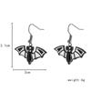 1 Pair of Women's Earrings Retro Style Bat-shape Halloween Earrings