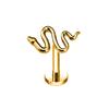 ASTM F136 G23 Titanium 16G Snake Bee Drop Butterfly Internal Thread Labret Piercing Scorpion Flower Cross Daith Conch Earring