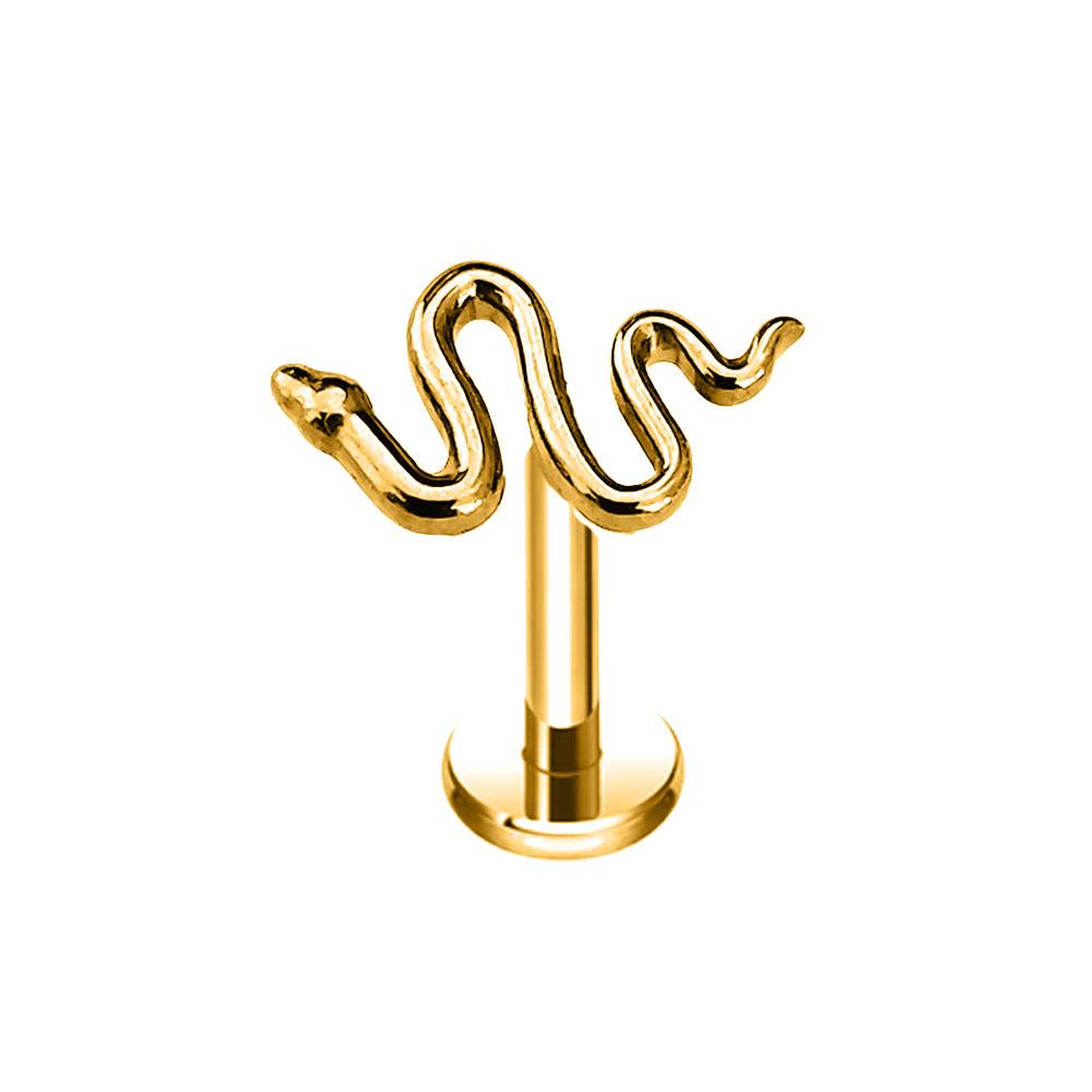 ASTM F136 G23 Titanium 16G Snake Bee Drop Butterfly Internal Thread Labret Piercing Scorpion Flower Cross Daith Conch Earring