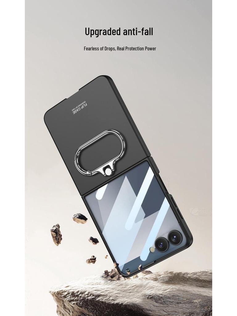 Samsung Z Flip 7 Oval Ring Phone Case - New, Simple Design for Folding Phones