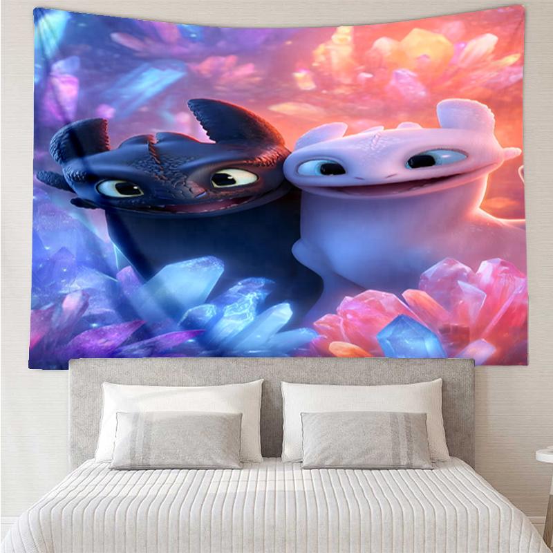 Dragon Print Tapestry, Backdrop, Easy Setup, Ideal for Bedroom, Office & Living Room, with Aesthetic Wall Hanging Decor.