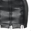 Casual Women PU Leather Skirt Clothes High Waisted Dress Y2K Black Pencil Bodycon for Girl