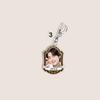 BTS Vintage Frame Acrylic Keychain, Bangtan Boys Photo Keyring with Member Name Banner, Kpop Idol Bag Pendant for ARMY Fans
