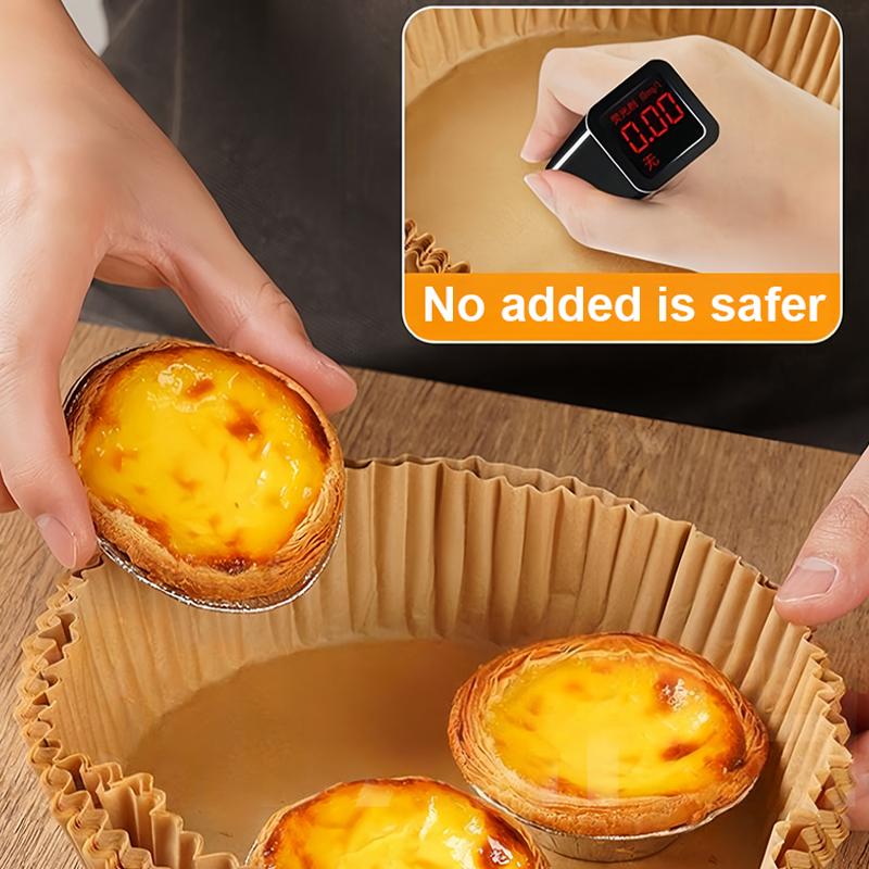 High Temperature Resistant Paper Trays For Air Fryers Oil Absorbing Paper Food Grade Silicone Paper Round Square Baking