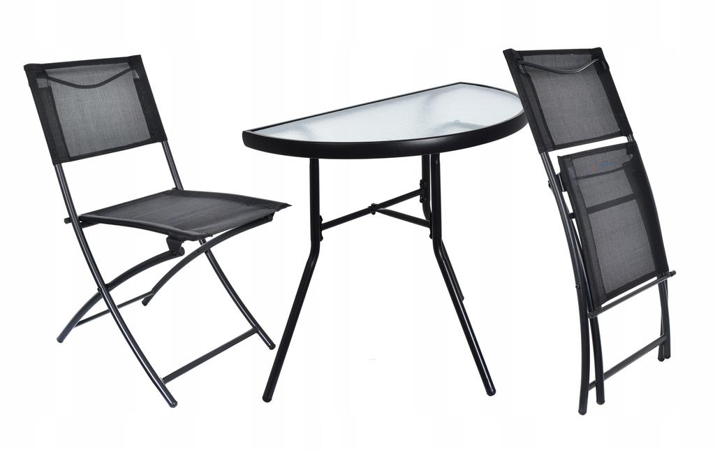 2 x BALKONSTUHL faltbar GARTEN für Balkon Terrasse Metall modern